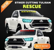 Stiker Rescue Stiker Tulisan Rescue Kaca Depan Atau Belakang