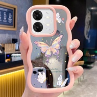 Casing For ITEL A80 Case Cesing Fairy Butterfly Pattern Silicone Wavy edge Mirror Casing Casing Soft