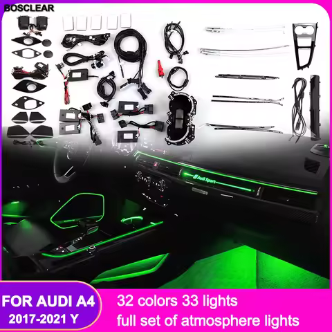 Car Ambient light For Audi A4 A4L RS4 S4 A5 S5 B9 Dashboard Ambient Light LED Bar Strip Light Trim W