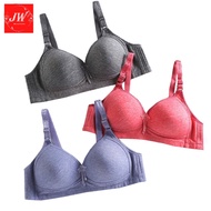JW Women Wireless Bra / Lilly Plus Size 38-44 Full Cup Support Plus Size Non Wired Cotton Bra Triang