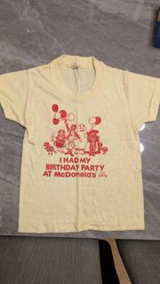 Rare Vintage McDonald's Birthday Party T-shirt 1970s