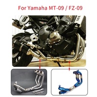 MTCLUB MT09 Motorcycle Modified Muffler Exhaust Full System Contact Mid Pipe Slip On For Yamaha MT 09 FZ 09 MT09 MT 09 FZ 09