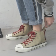 Men's Breathable Side-Zip Canvas Shoes - Trendy Casual High-Tops