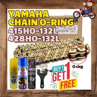 BUY 1 FREE 1  YAMAHA GOLD CHAIN ORING O-ORING 428HO 132LHEAVY DUTY FOR MOTOR Y125 LC135 RXZ Y15 Y16 