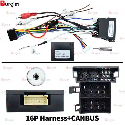 16PIN Car Radio Harness Wire Canbus For Ford Ka Fiat Bravo 500 312/FF Fiorino Panda Stilo ISO Socket