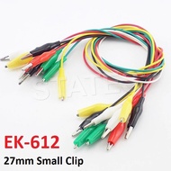 10 Pcs 27mm Alligator Clips Wire Double-ended Crocodile Clips Test Jumper - EK-612