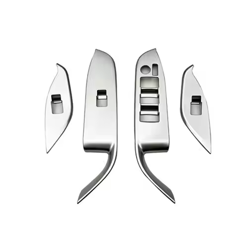 NEW-Car Interior Silver Door Armrest Panel Window Glass Lift Button Switch Cover Trim For Toyota Noa