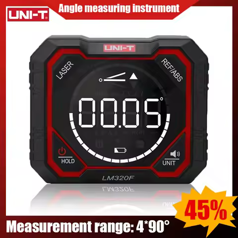 UNI-T Inclinometer Digital Angel Meter with Relative Absolute Angle Measurement 4×90° Magnetic Incli
