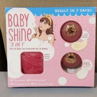 Baby Shine 3 in 1 Skincare set - Smooth skin Day Cream SPF30 Night Cream Baby Shine Soap - Result in