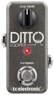 TC Electronic Guitar Ditto Looper Effects Pedal - Looper Pedal with 5-minute Looping Time red