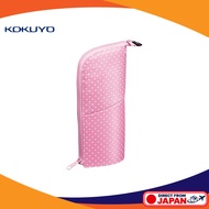 Kokuyo Pen Case Pencil Box Pen Holder Neo Critz Dot Pink x Pink F-VBF180-5 Dimensions: H195 x W85 x 