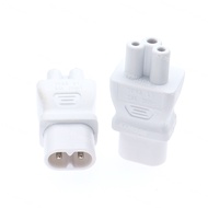 IEC 320 C5 to C8 Power Adapter, IEC 320 3 Pole Female to 2 pole Male Converter Plug C5-C8 AC Adapter