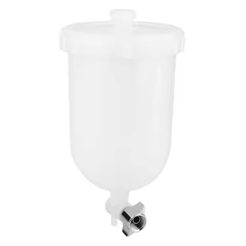 400ml Spray Gun Pot Side Feed Plastic Paint Cup Pot for W101 W71 R-2 K-2 F-2 Spray Gun Accessories