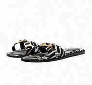 original ZARAˉ 2025 Family Summer New Womens Shoes Brown Leopard Print Zebra Print Cross Strap Cow L