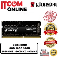 KINGSTON FURY IMPACT 8GB 16GB 3200MHZ 4800MHZ DDR4 DDR5 NOTEBOOK RAM