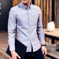 Mr.1981. Basic Shirt Checked Striped Business Casual