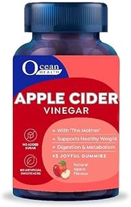 OCEAN HEALTH, Apple Cider Vinegar Gummies, Natural Apple Flavour (With 'The Mother', Suppport Health