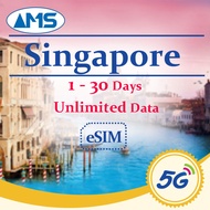 Singapore esim 1-30 Days Unlimited Data Singapore SIM Card for travel Prepaid sim card Unlimited 5G 