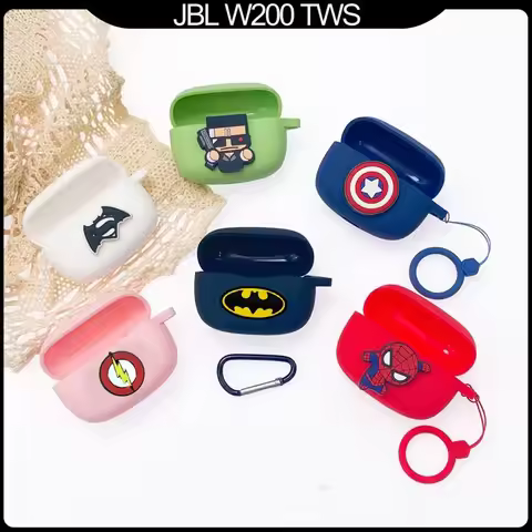 For JBL Wave 200 Tws Earphone Case Marvel Cover for JBL Wave Beam Silicone Blutooth Earbuds Charging