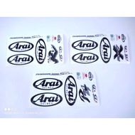 ARAI RAM 4 RX7 RV RX7 X HELMET STICKER COMPLETE PACKAGE