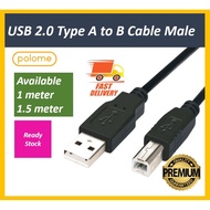 USB 2.0 Printer Cable Type A Male to Type B Male 1M/1.5M for Canon/ Epson/ HP /Brother Printer USB High Speed Cable