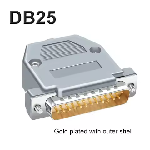 DB25 Soldering Connector Plug Two-row DB 25 Pin Gold-plating Male Female Plug Industrial Grade Weldi