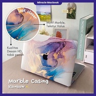 Macbook pro protective Case 13 Inch water/ M1 M2 M3 M4 Casing Marble Rainbow Clear includes silicone