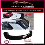 TOYOTA COROLLA CROSS 2020-2024 REAR ROOF SPOILER GLOSSY BLACK ABS MATERIAL