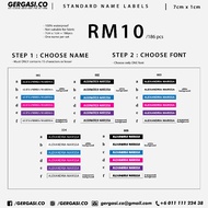 RM10 STICKER LABEL NAMA