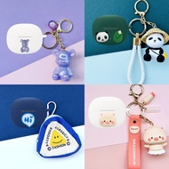 Case for 1MORE Q21 Silicone Soft Case Cartoon Baseball Keychain Pendant Suitable for 1MORE Q21 Shock