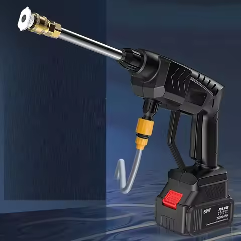 Wireless car washing machine portable lithium battery spray car washing high pressure water gun hous