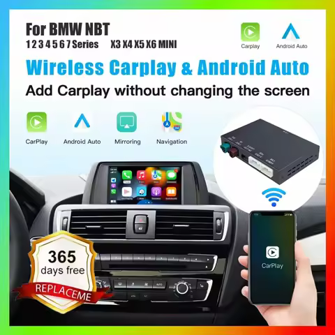 Wireless CarPlay Android Auto for BMW NBT MINI F56 X3 F25 X4 F26 X5 F15 F85 X6 F16 F86 1234567 Serie