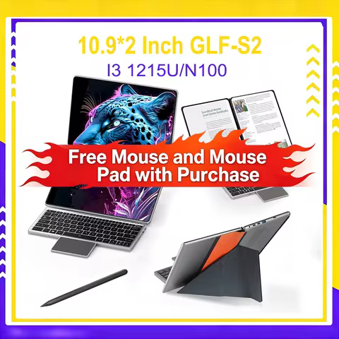 GLF-S2 Dual Screen Notebook 10.9*2'' Touch Laptop Intel i3 1215U/N100 32GB DDR4 2TB WIFI6 Portable B