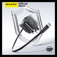 Awei PD68 35W GaN Charger PD3.0 Fast Charging With Retractable Cable Type C