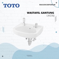 Original TOTO Sink LW230J TOTO Hanging Sink/ Body Only 230 Lavatory Wall Hung/ 2 Tap Holes