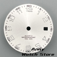 29mm Quartz Watch Dial Black White Blue Dial Green Luminous Fit RONDA 515 Quartz Movement