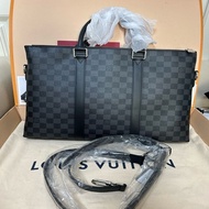 父親節禮物🎁推薦 路易威登LV棋盘格手提包 公文包 男包 手提包25年芯片款