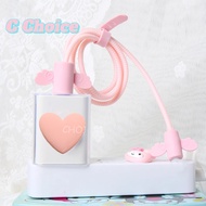 VIVO Cute Cartoon Charger Case Charging Cable Protector Love Set Charger Protector Cover Compatible 
