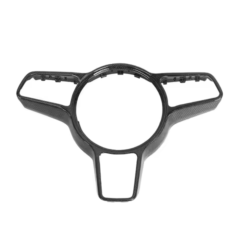 Glossy Carbon Fiber Steering Wheel Trim Middle Cover for 991 991.2 Gt3 911 992 987 Cayenne 958 Boxst