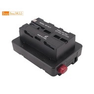 V Mount V-Lock Battery to NP-F F550 F570 F750 F970 Dummy Battery Converter Black Battery Adapter Pla