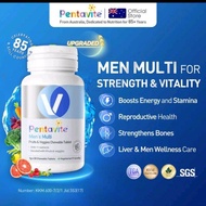 Pentavite Mens Multi Strength & Vitality Tablets - Boosts Energy Stamina Reproductive Health Strengt