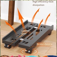 Adjustable Mobile CPU Stand, Ventilated Computer Tower Stand PC Tower Stand with 4 Caster Wheels, Un