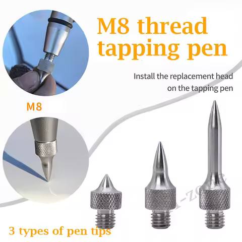 3Pcs Car Dent Repair Leveling Hammer Replacement Head M8 Threaded Interface Dent Repair Free Sheet M