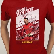 เสื้อยืด Salah Van Dirk Jurgen Klopp Mane Short Sleeve T-shirt shirt Liverpool football club EPL O-Neck Men Fashion cotton CartooS-5XL