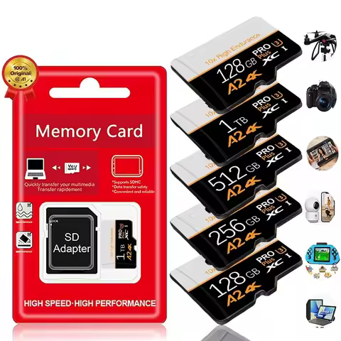 Waterproof SD Cards TF Cards Memory Card Micro TF SD 2TB 1TB 512GB Correction Proof Transfer V10 for