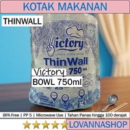 25pcs Thinwall BOWL 750ml round round food container small round BOWL with lid food soup container p