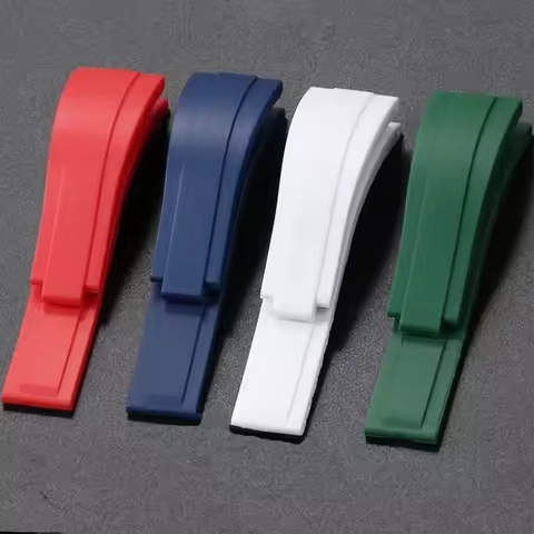 Silicone 20mm Band Rubber Strap Waterproof Bracelet for Rolex for Submariner GMT Daytona Wristband U