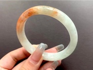 冰種 天然翡翠 緬甸 A玉 玉鐲 • 糯冰種橘紅珊瑚翡翠福鐲