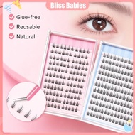 False Eyelashes Self Adhesive Cluster Lashes Reusable Natural Look Bulu Mata Tanpa Gam