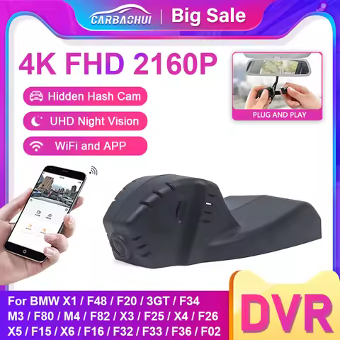 Car DVR 4K 2160P Dash Cam Camera Recorder for BMW x1 f48 f20 3gt f34 m3 f80 m4 f82 X3 F25 X4 F26 x5 